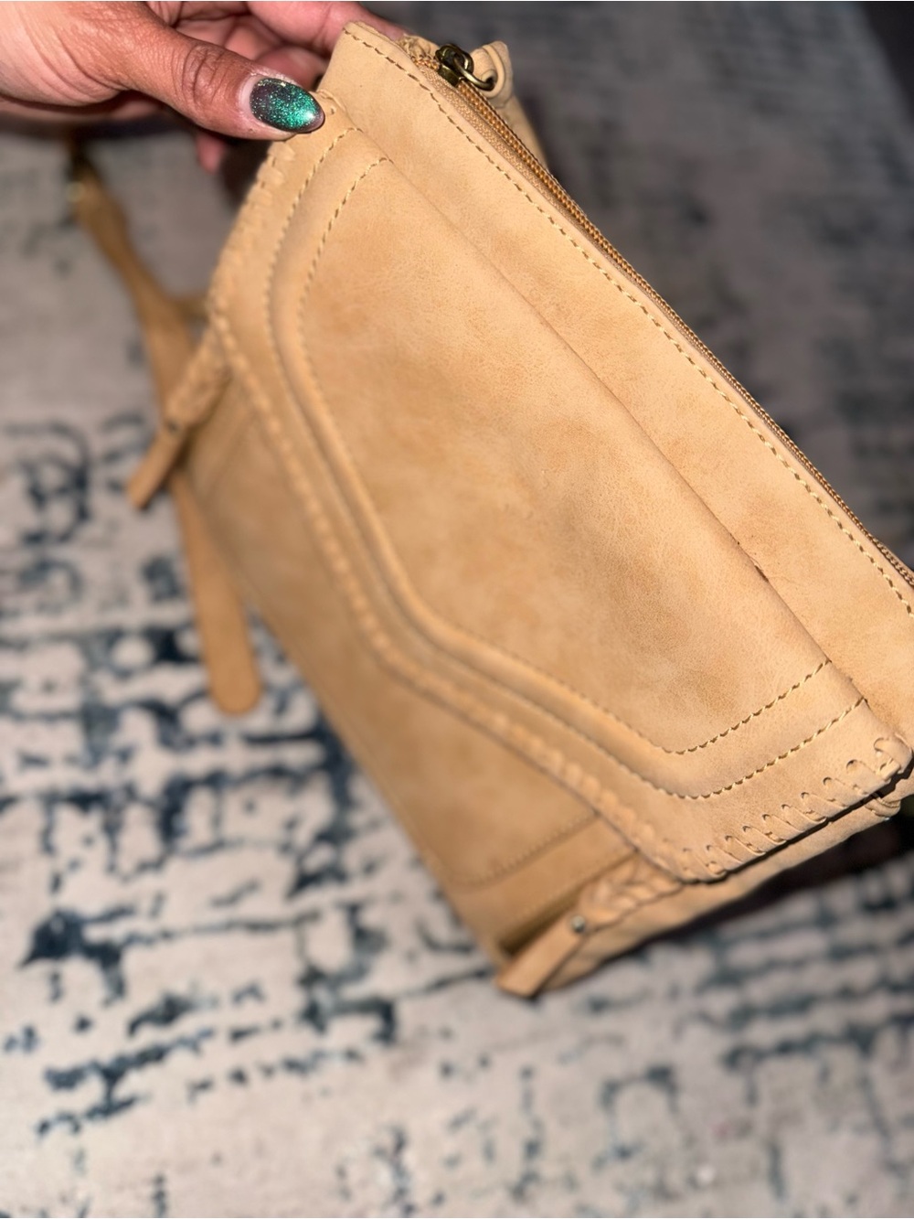 Beige Women’s Crossbody Bag - Neutral Tan Shoulder Bag - Picture 2 of 6